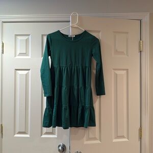 Kids green dress cotton